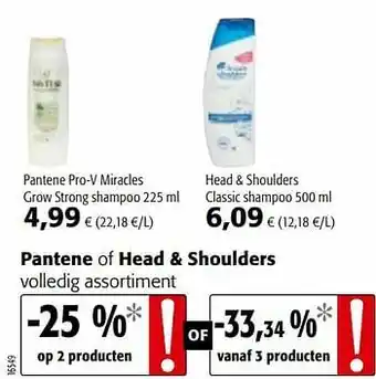 Colruyt Pantene pro-v miracles grow strong shampoo aanbieding