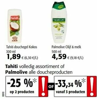 Colruyt Tahiti douchegel kokos aanbieding