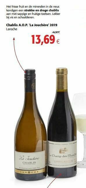 Colruyt Chablis a.o.p. la jouchère 2019 laroche aanbieding
