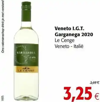 Colruyt Veneto i.g.t. garganega 2020 le cenge veneto - italië aanbieding