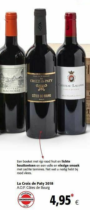 Colruyt La croix de paty 2018 a.o.p. côtes de bourg aanbieding