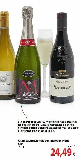 Colruyt Champagne montaudon blanc de noirs brut aanbieding