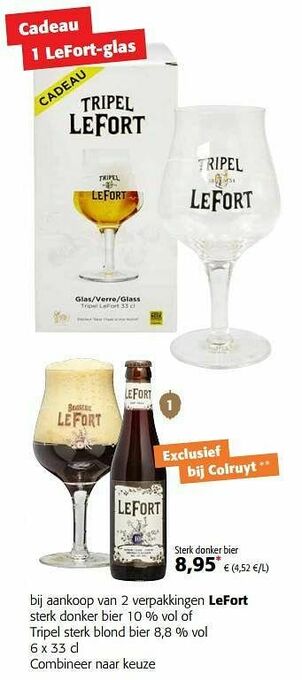 Colruyt Lefort sterk donker bier aanbieding