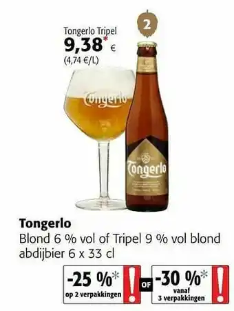 Colruyt Tongerlo tripel aanbieding