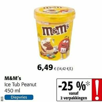 Colruyt M+m’s ice tub peanut aanbieding