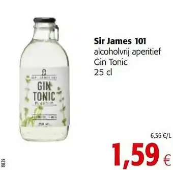 Colruyt Sir james 101 alcoholvrij aperitief gin tonic aanbieding