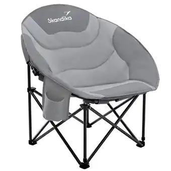 Decathlon Campingstoel moonchair sirkka - gevoerd - opvouwbaar - max. 150 kg - grijs aanbieding