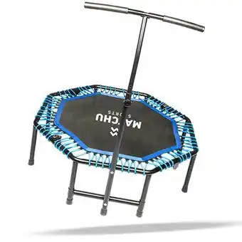 Decathlon Trampoline - fitness trampoline pro - 110 cm - zeshoekig zwart/blauw aanbieding