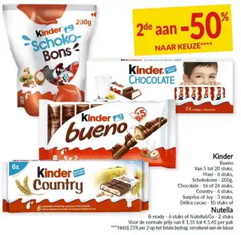 Intermarché Kinder Nutella aanbieding