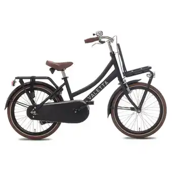 Decathlon Valetta cargo transportfiets - meisjesfiets - 20 inch - mat zwart aanbieding