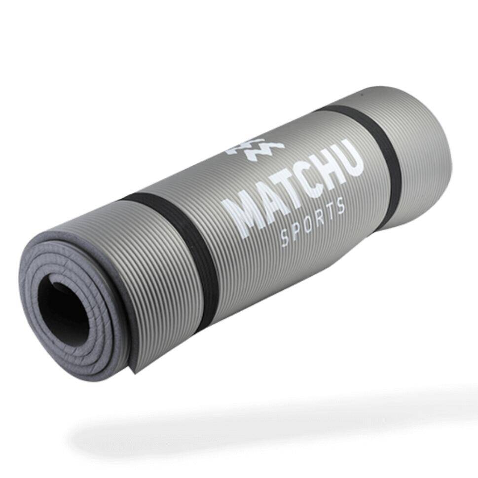 Decathlon Fitness mat - sportmat - 180 cm x 60 cm x 0,9 cm - grijs aanbieding