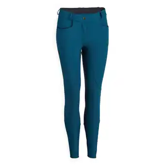 Decathlon Lichte rijbroek voor dames 580 fullgrip terracotta aanbieding