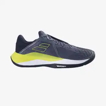 Decathlon Tennissschoenen voor heren propulse fury 3 multicourt grijs/groen aanbieding