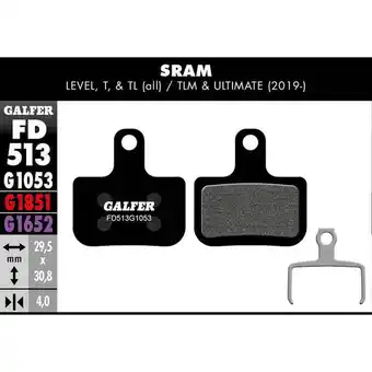 Decathlon Standaard remblokken voor sram level - zwart aanbieding