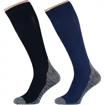 Decathlon Xtreme compressie sokken hardlopen 2-pack multi blue aanbieding