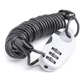 Decathlon Fietshelm anti-diefstal kabel met 3-cijferige code vouwslot anti-diefstal 90 cm aanbieding