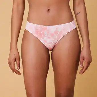 Decathlon Bikinibroekje voor dames hoog uitgesneden koraal aanbieding
