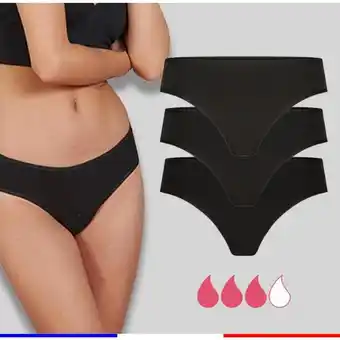 Decathlon Set van 3 onzichtbare menstruatiebroekjes aanbieding