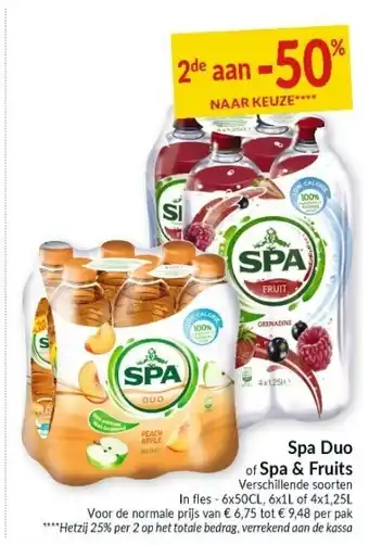 Intermarché Spa Duo of Spa & Fruits aanbieding