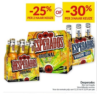 Intermarché Desperados Bier met tequila aanbieding
