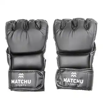 Decathlon Mma handschoenen - maat m/l - 2 stuks - zwart - 20cm - 13cm - pu leer aanbieding