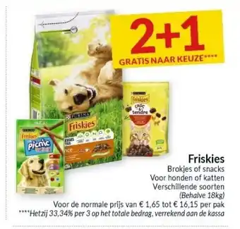 Intermarché Friskies Brokjes of snacka aanbieding