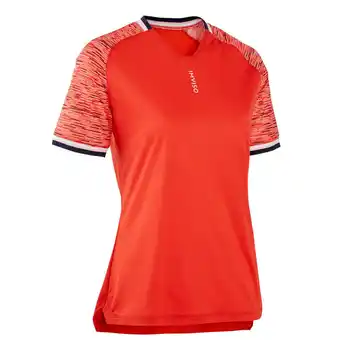 Decathlon Zaalvoetbalshirt voor dames rood aanbieding