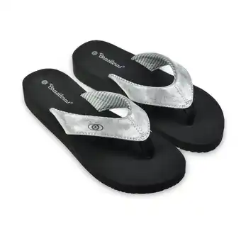 Decathlon Braziliaanse teenslippers voor dames in zwarte kleur aanbieding
