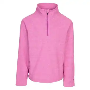 Decathlon Childrens girls meadows fleece (pruim) aanbieding