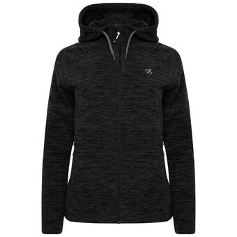 Decathlon Out & out wandelfleece met volledige rits voor dames - zwart aanbieding