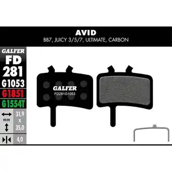 Decathlon Standaard remblok - avid bb7, juicy 3/5/7/ultimate/carbon aanbieding