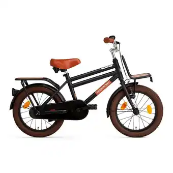 Decathlon Supersuper cooper bamboo kinderfiets - 16 inch - mat zwart aanbieding