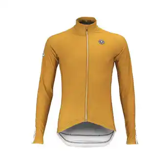 Decathlon Fietstrui lange mouw 'boom' jersey flemmish gold aanbieding