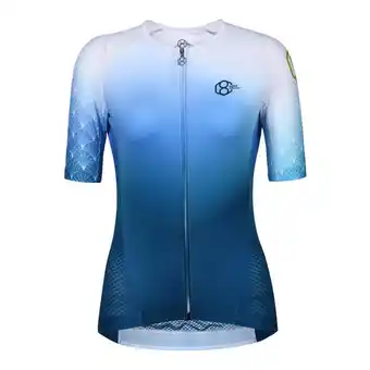 Decathlon Hoogwaardig fietsshirt met korte mouwen voor dames. aanbieding