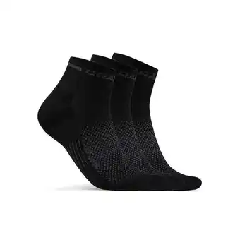 Decathlon Core dry mid sokken 3-pack - zwart aanbieding