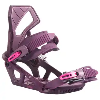 Decathlon Snowboardbindingen voor piste/off-piste dames serenity 100 paars aanbieding