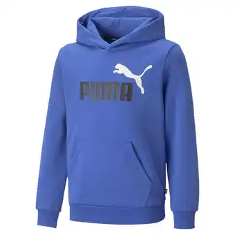 Decathlon Essentials+ hoodie met groot tweekleurig logo voor jongeren puma aanbieding