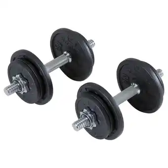 Decathlon Tweedehands halterset krachttraining 20 kg met schroefdraad aanbieding