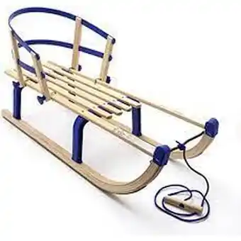 Decathlon Opvouwbare houten slee met zitje - 100cm aanbieding