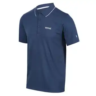 Decathlon Maverik v fitnesspolo met korte mouwen voor heren - midden marineblauw aanbieding