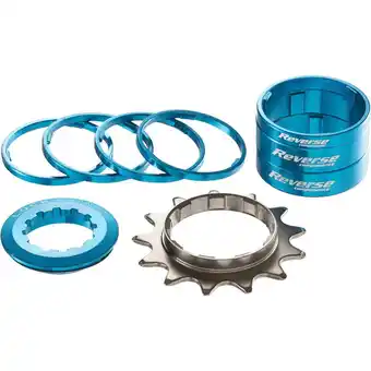 Decathlon Singlespeed kit 13t tandwiel + 7 spacers - lichtblauw aanbieding
