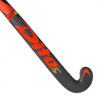 Decathlon Hockeystick voor expert volwassenen xlb 100% carbon carbotec pro 3d rood aanbieding