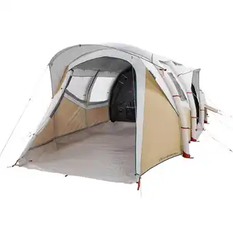 Decathlon Tweedehands kampeertent 6 personen air seconds 6.3 f&b opblaasbaar 3 slaapkamers aanbieding
