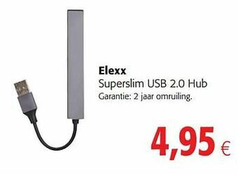 Colruyt Elexx superslim usb 2.0 hub aanbieding