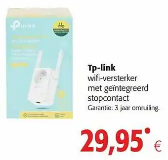 Tp-link wifi-versterker met geïntegreerd stopcontact