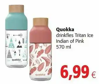 Quokka drinkfles tritan ice indian of pink