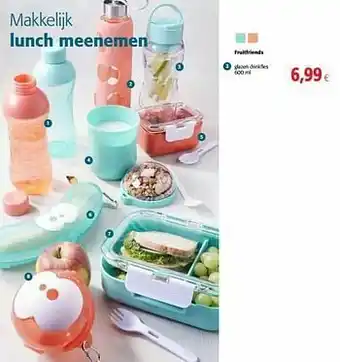 Colruyt Fruitfriends glazen drinkfles aanbieding