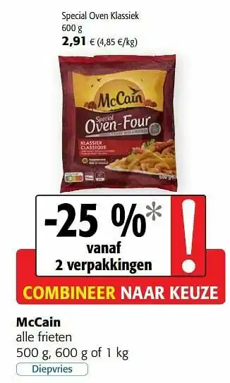 Colruyt Mccain special oven klassiek aanbieding