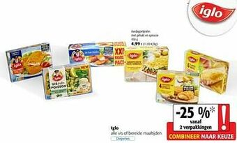 Colruyt Iglo aardappelgratin met gehakt en spinazie aanbieding