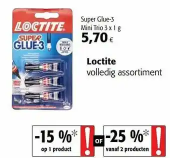 Colruyt Loctite super glue-3 mini trio aanbieding